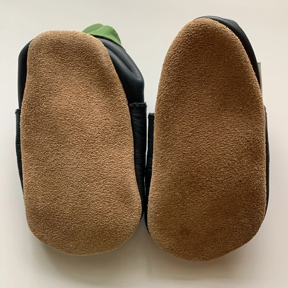 BOBUX dinosaur leather baby shoes